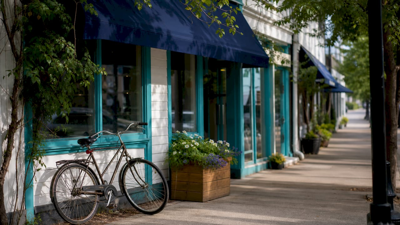 Small local business storefront exterior
