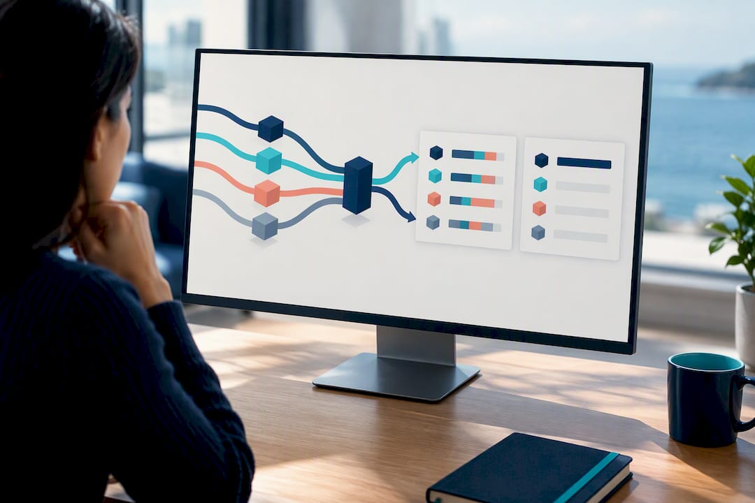 Illustration comparing marketing attribution models