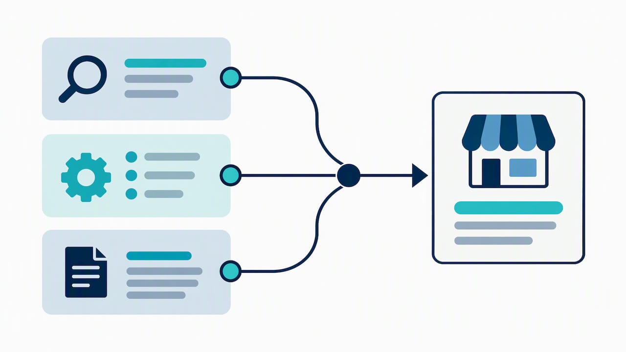 Three-part local SEO category audit structure